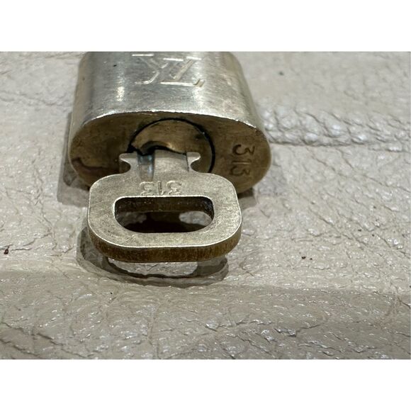 Louis Vuitton Vintage Brass PadLock & Key Lock & Key Authentic #313 - Picture 3 of 3